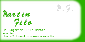 martin filo business card